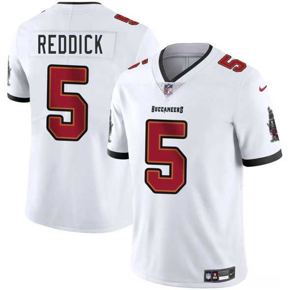 Men & Women & Youth Tampa Bay Buccaneers #5 Haason Reddick White 2025 Vapor Limited Stitched Jersey